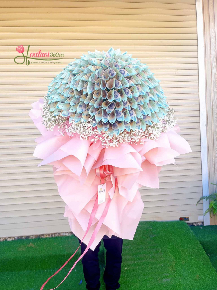 Bó hoa bằng tiền - Niềm hạnh phúc to lớn